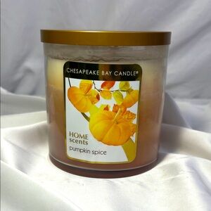 Chesapeake Bay Pumpkin Spice Candle with Gold Lid Fall Scent